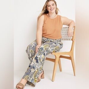 Maurices Paisley High Rise Wide Leg Pant NWT Boho Beach Resort Vacation